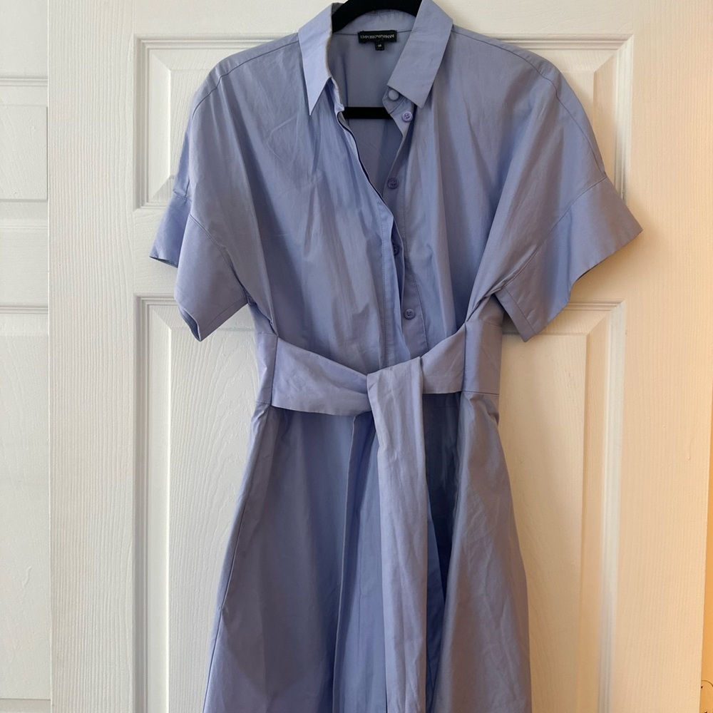 Emporio Armani Light Blue Midi Dress